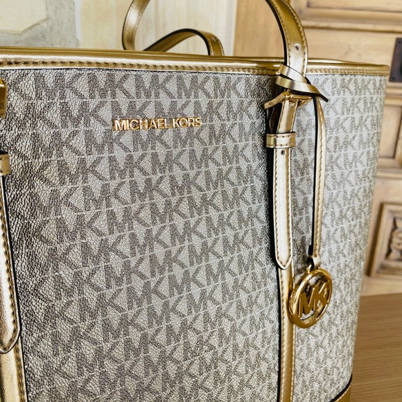 Michael Kors tote Jet set travel Large Pale Gold - Picture 6 of 6